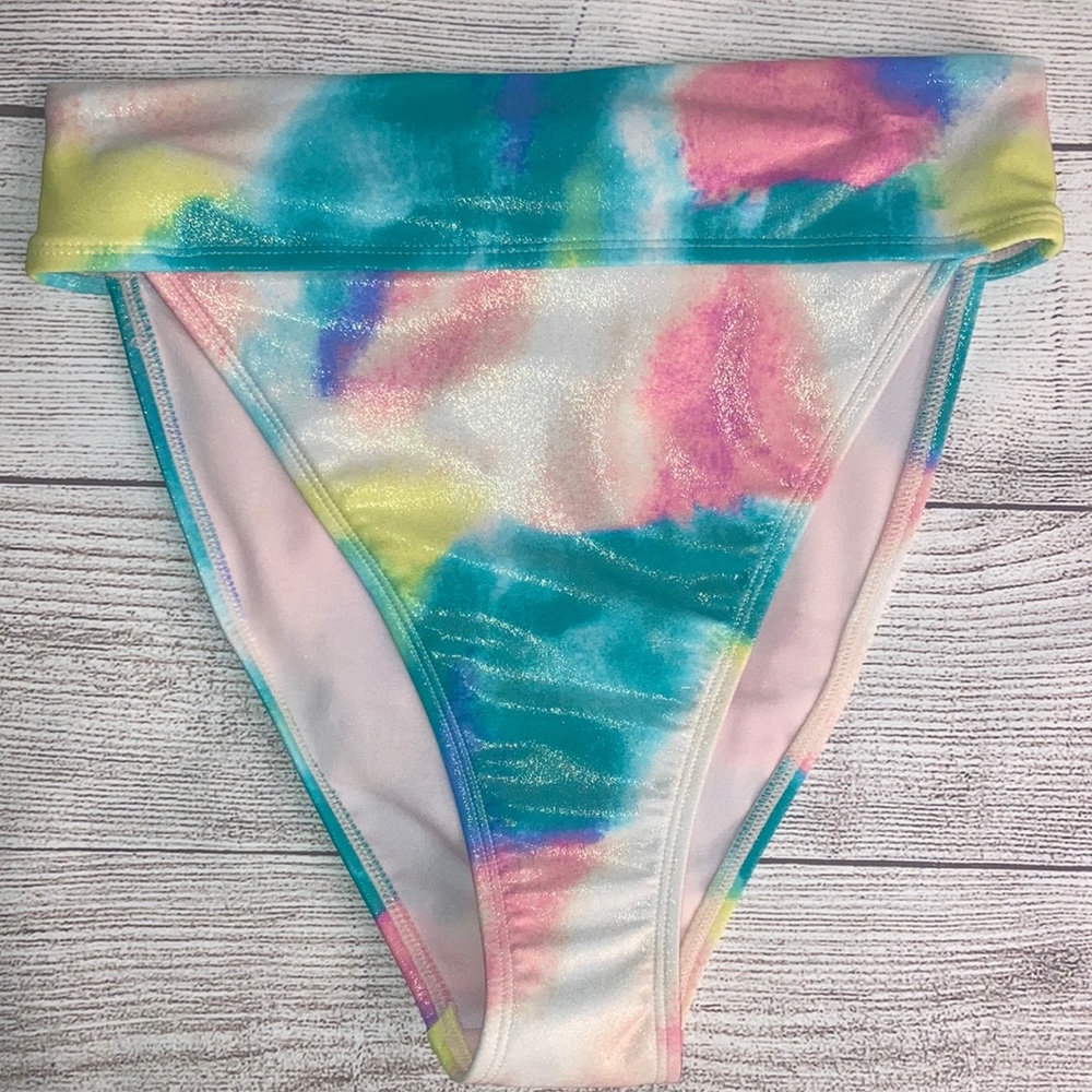 Colorful shimmery bikini bottom NWT